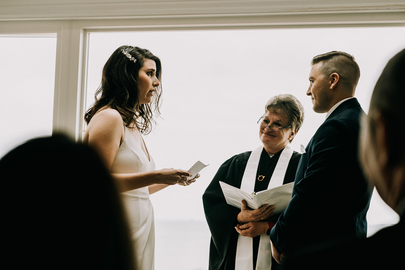 New Jersey wedding at home with personal vows