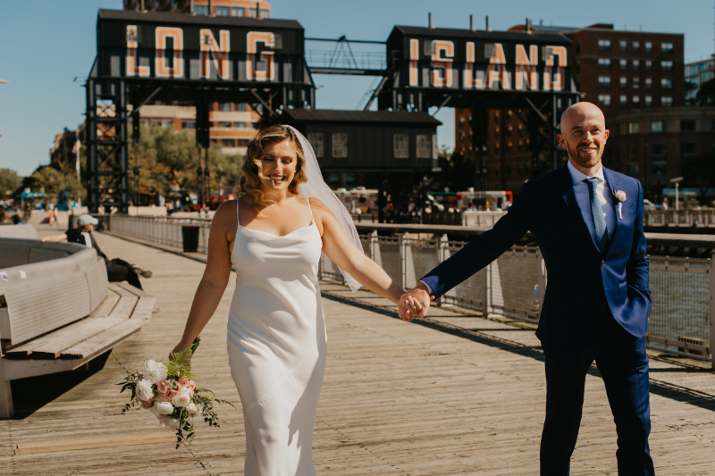 Bride and Groom Wedding Photos in Long Island City